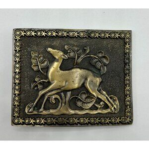 Lewis Buckles Chicago Brass "Doe" Deer Belt Buckle
